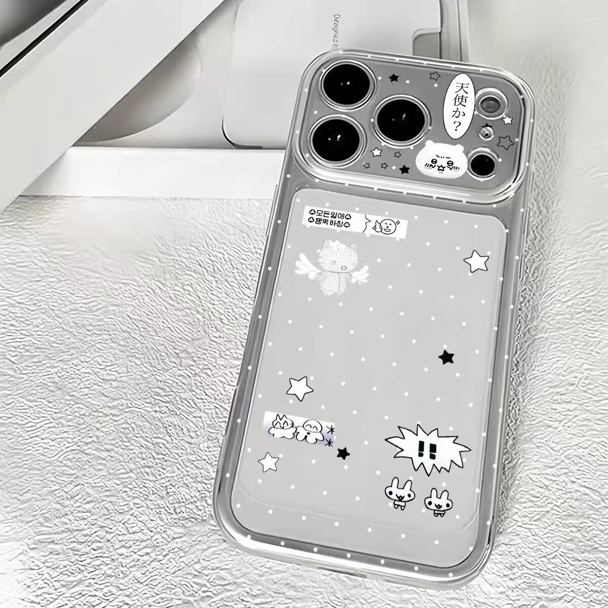 少女心ins风波点小八适用苹果17promax手机壳iPhone16新年15新款16promax可爱卡通14全包13女11简约12透明