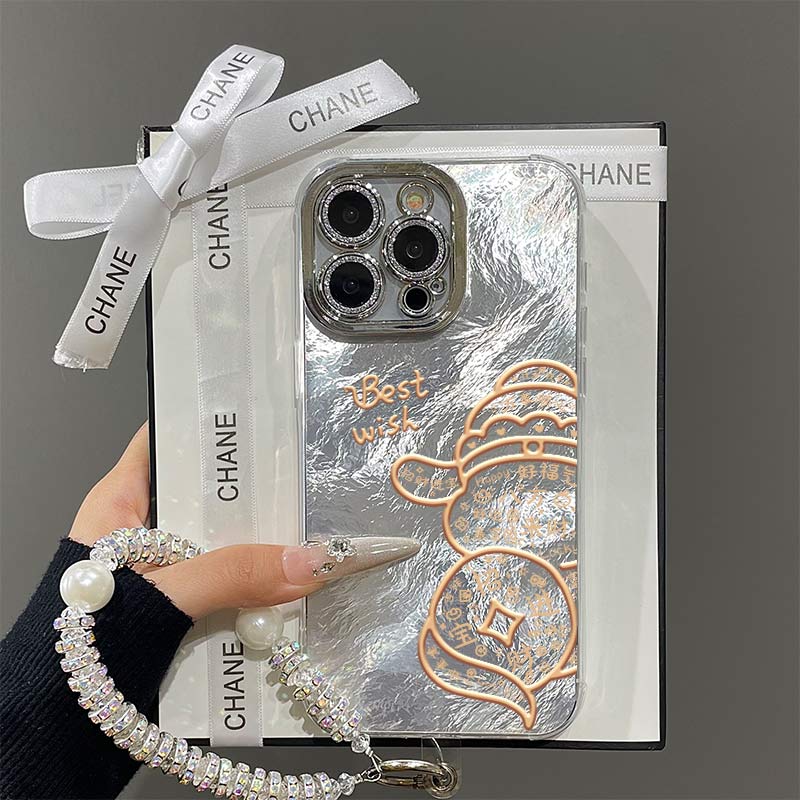 2025暴富小蛇适用苹果16promax手机壳iPhone15电镀带镜头膜13冰川新款12羽纱pro女11挂绳plus高级14防摔x硬壳
