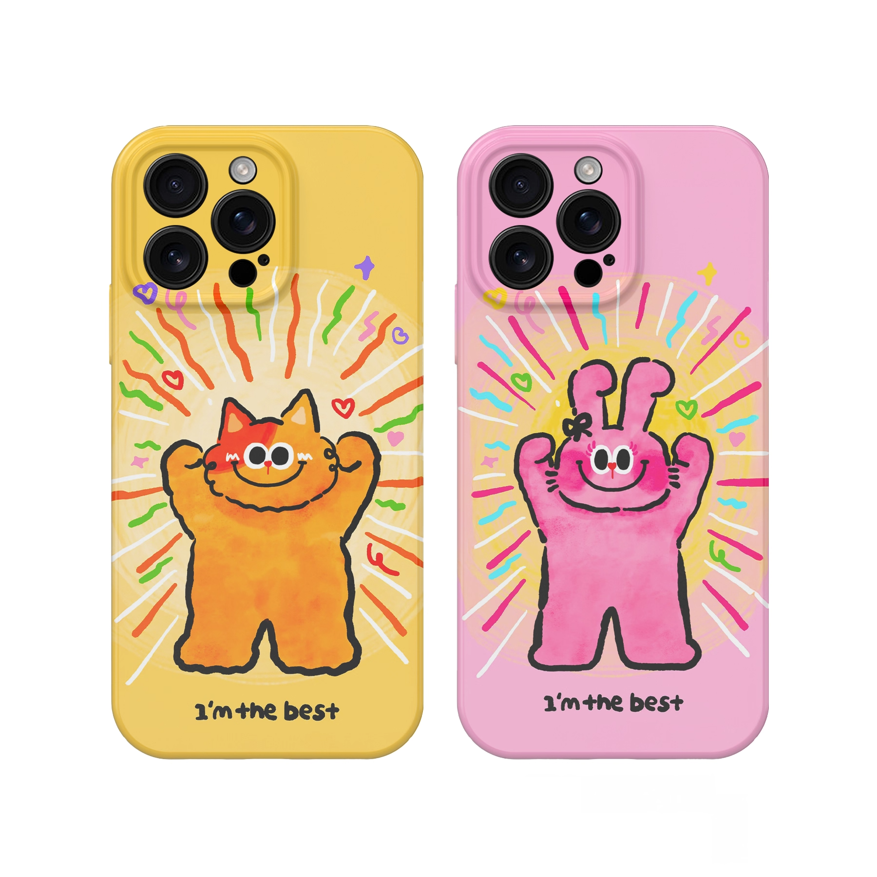 个性小猫兔子适用苹果17promax手机壳iPhone14菲林13新款12pro创意16情侣11plus小众xs女全包防摔卡通max硬壳