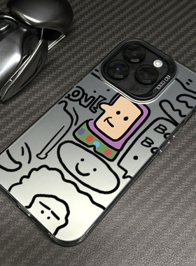 高级感高级网红巴斯光年适用苹果15promax手机壳iPhone14情侣13新款12pro镭射磨砂17plus卡通xs女16防摔2硬壳