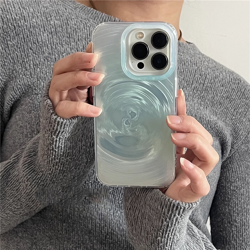 简约渐变蓝色适用苹果16promax手机壳15小众新款14网红透明plus创意17iPhone少女xs创意个性情侣12防摔xr硬壳