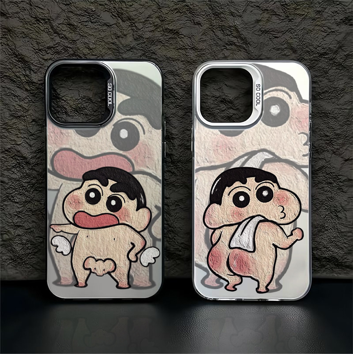 恶搞光屁股小新适用苹果16promax手机壳iPhone15创意14新款13卡通pro情侣12可爱17女plus镭射11彩银x防摔硬壳