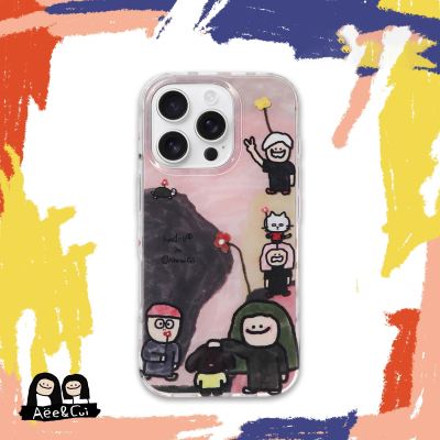 全家福卡通人物适用苹果16promax手机壳15小众新款14网红13透明plus创意17个性简约iPhone女全包防摔简约硬壳