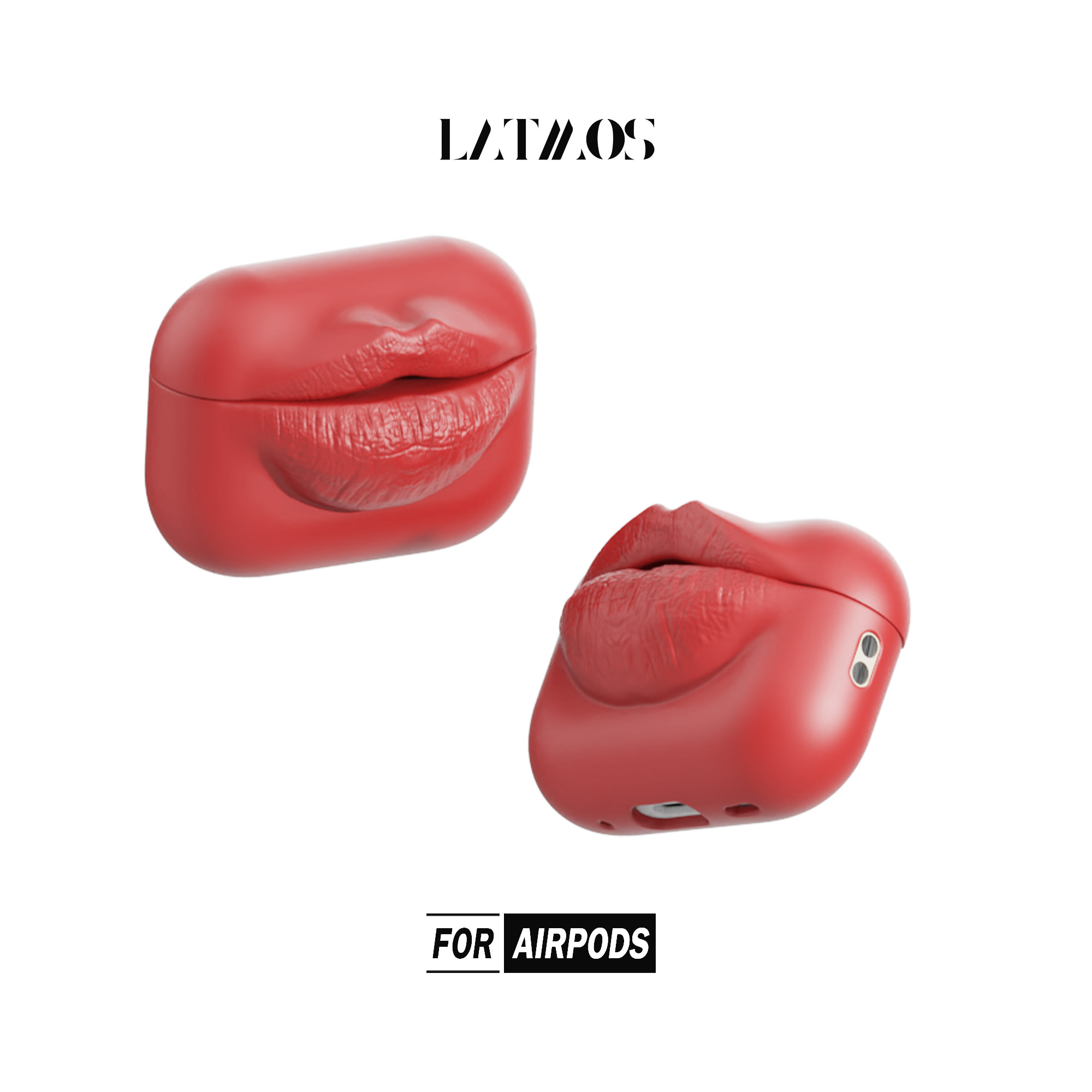 原创正品芭比嫩唇Airpods3代4代软壳苹果耳机保护壳嘴巴耳机壳嘴唇液态硅胶保护套苹果耳机3D立体嘴唇保护套