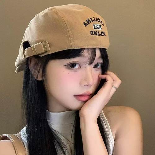 日系潮流街头反戴前进帽子男女嘻哈雅痞个性贝雷帽复古亲子画家帽