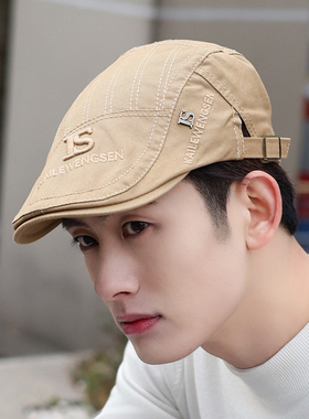 夏季男士帽子贝雷帽春夏鸭舌帽潮新款帽女时尚潮流太阳帽男款四季