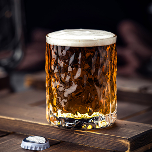 威士忌杯子玻璃酒杯家用高颜值简约现代风轻奢高档喝啤酒杯洋酒杯