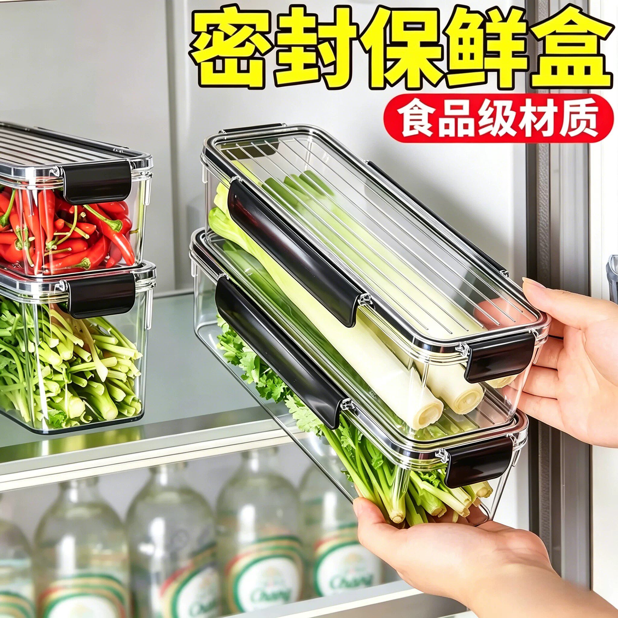 香菜大葱小葱保鲜盒冰箱收纳芫荽整根保鲜神器食品级面条鸡蛋备菜