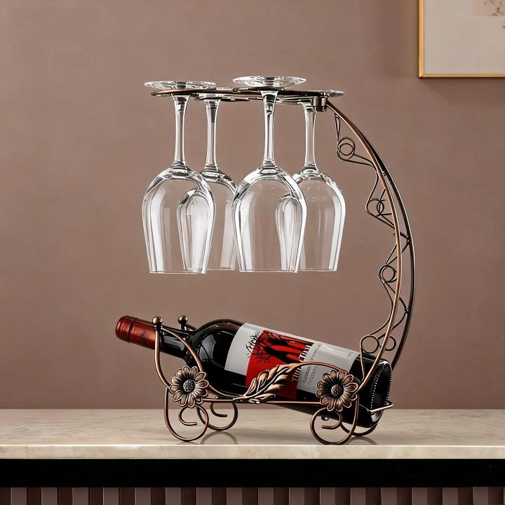 现代简约红酒架摆件酒柜装饰品