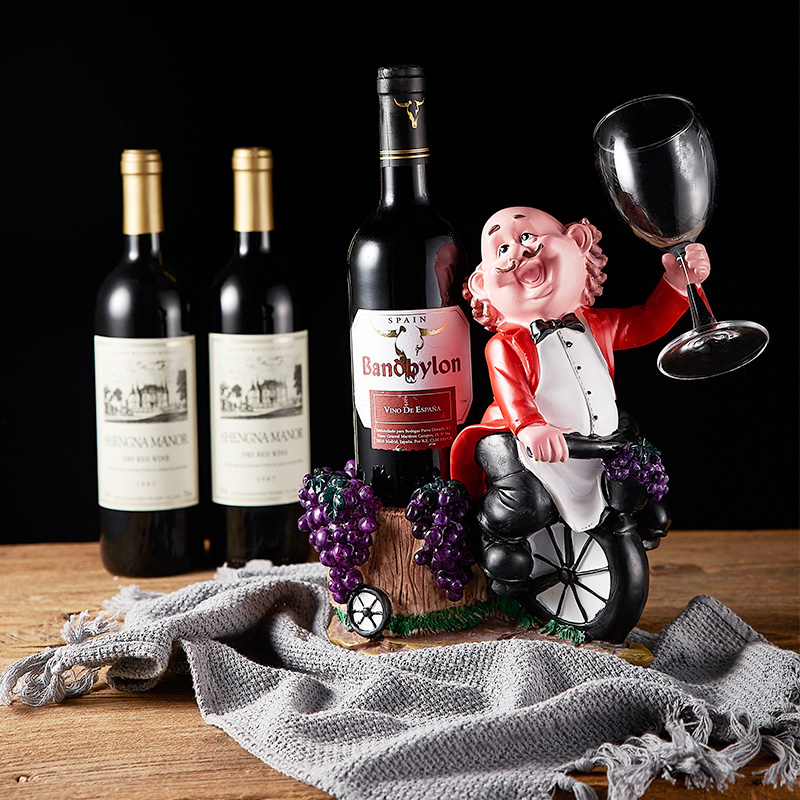 Phong cách châu Âu rượu vang rack rượu giá đỡ sáng tạo đồ trang trí nhựa thời trang chai rượu đầu bếp trang trí rượu giữ mát