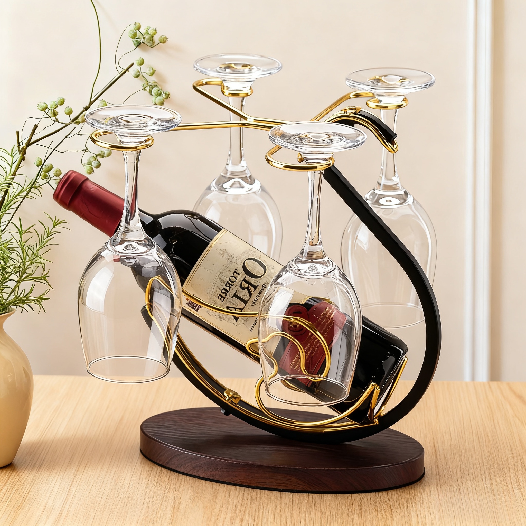 红酒架倒挂红酒杯架套装