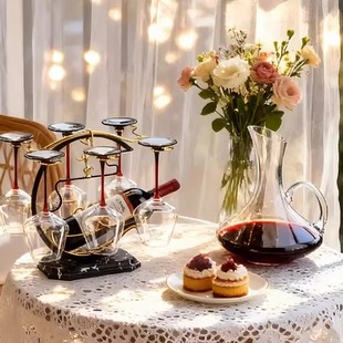 醒酒器水晶勃艮第高脚杯葡萄酒杯家用套装 欧式 轻奢高档红酒杯套装