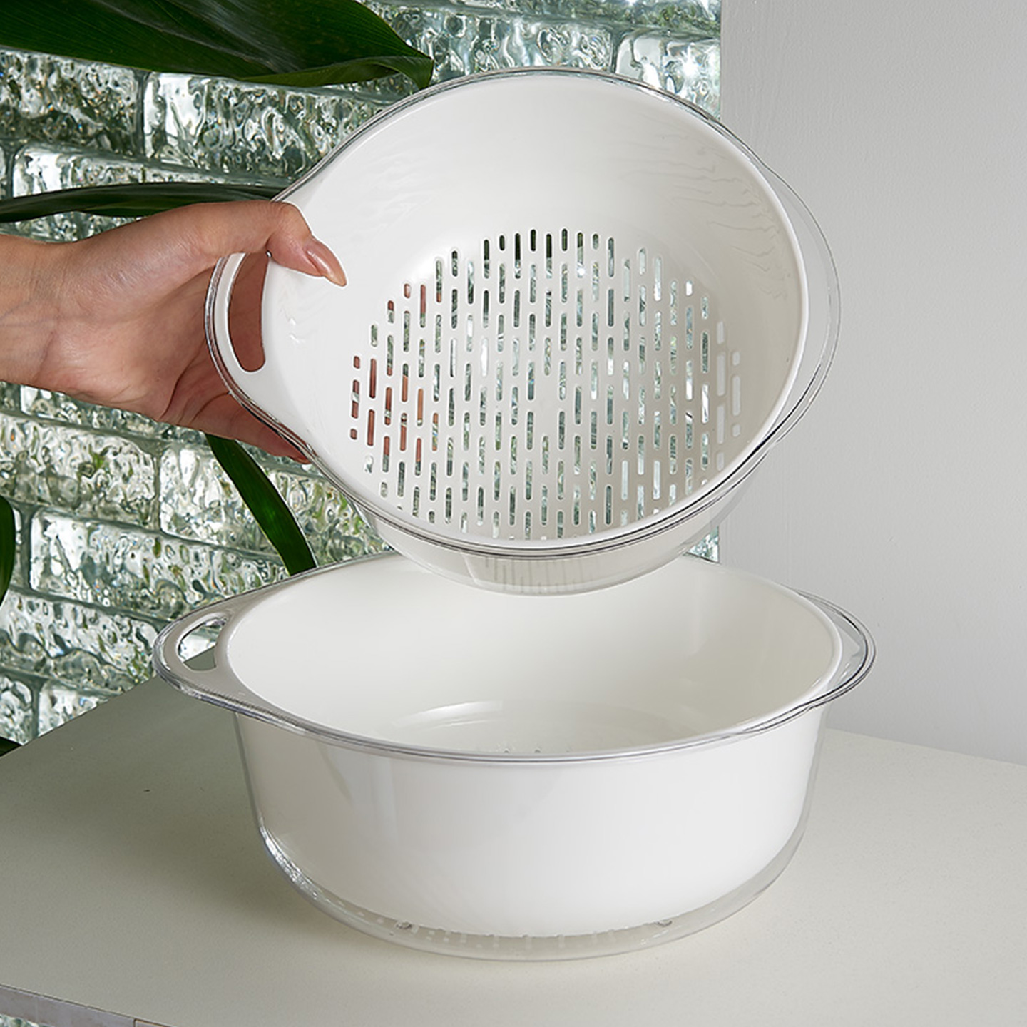 新款双层洗菜盆加厚沥水篮厨房滤水神器家用菜篮子洗水果盘淘米盆