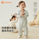 微狮牧尼婴儿长袖 连体衣春夏宝宝春天衣服洋气外出服条纹空调服夏