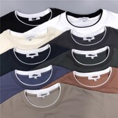 CLOSSHI双领下摆无开叉 圆领短袖 T恤 老百姓 夏季 日单尖货 男 元