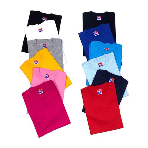 老百姓 元 日系海人200克重磅纯棉纯色基础T打底多色短袖T恤男女