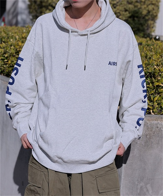 印花日系毛圈滑板套头卫衣