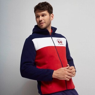 老百姓 元 美式马球连帽摇粒绒复合羊羔绒加厚保暖拉链卫衣男女款