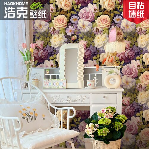 浩克植物花卉自粘墙纸