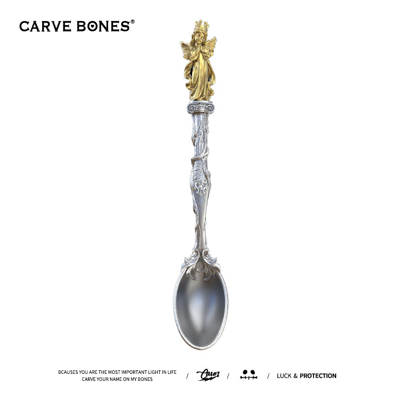 刻骨原创设计欧式立体雕塑餐勺