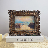 法欧式 饰画6寸7寸轻奢雕花相框客厅背景墙玄关卧室挂画 复古油画装