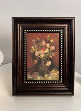 轻奢复古摆件法美式中古相框油画装饰画玄关卧室客厅背景墙挂画