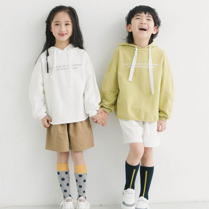 一糖兄妹装卫衣学生姐弟儿童带帽卫衣女韩版宽松洋气连帽上衣男童
