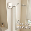 隐形折叠浴帘浴室洗澡隔断窗帘卫生间干湿分离杆门帘高档淋浴防水