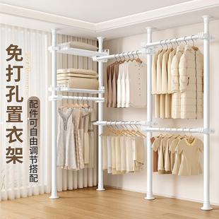 转角衣柜卧室家用简易衣柜新款2024爆款小型组合金属框架定制柜子