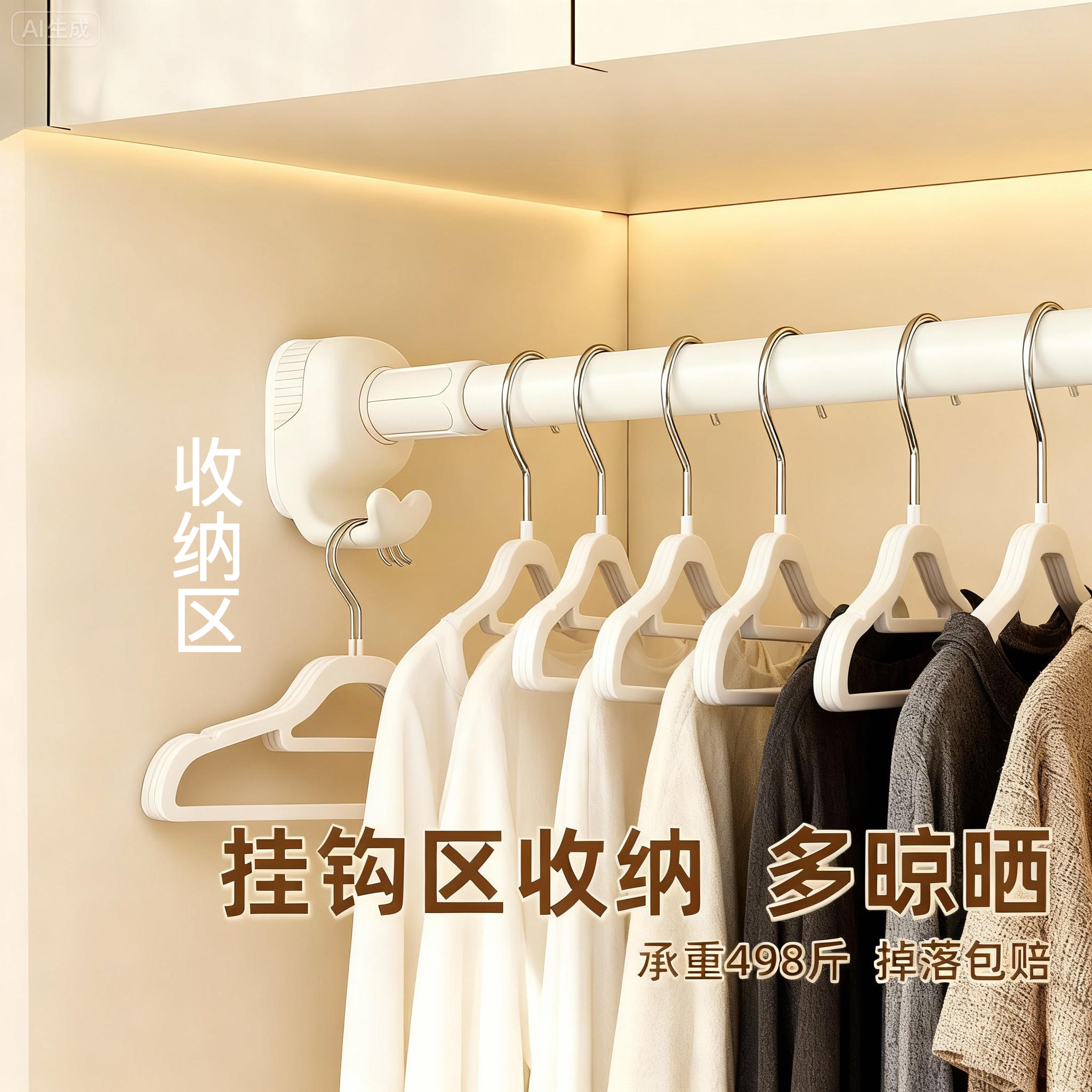 衣柜里收纳，承重不变形