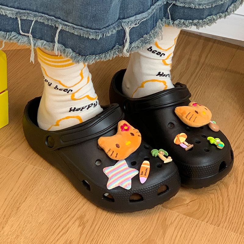 少女心可爱diy洞洞鞋女夏季外穿