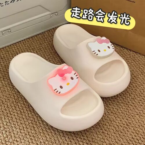 厚底eva防滑潮流走路发光kt凉拖