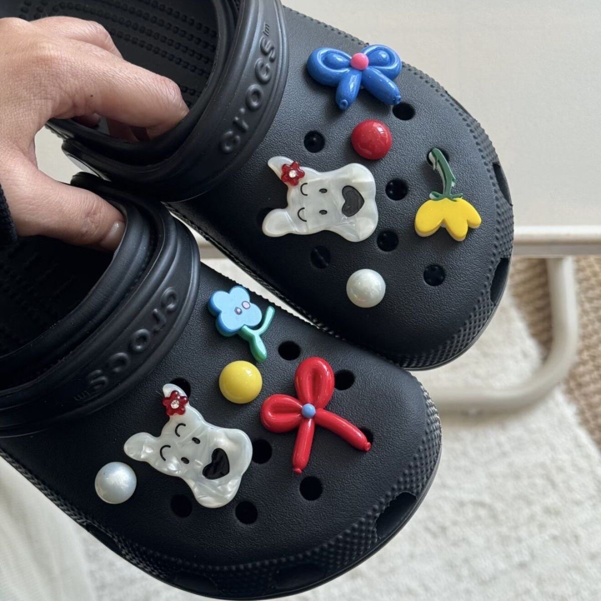 假日秋千crocs卡扣配件洞洞鞋鞋花网红可爱气球小狗diy女生配饰