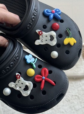 假日秋千crocs卡扣配件洞洞鞋鞋花网红可爱气球小狗diy女生配饰