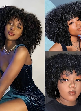 欧美外贸非洲小卷蓬松假发Synthetic hair Wig Afro African Wigs