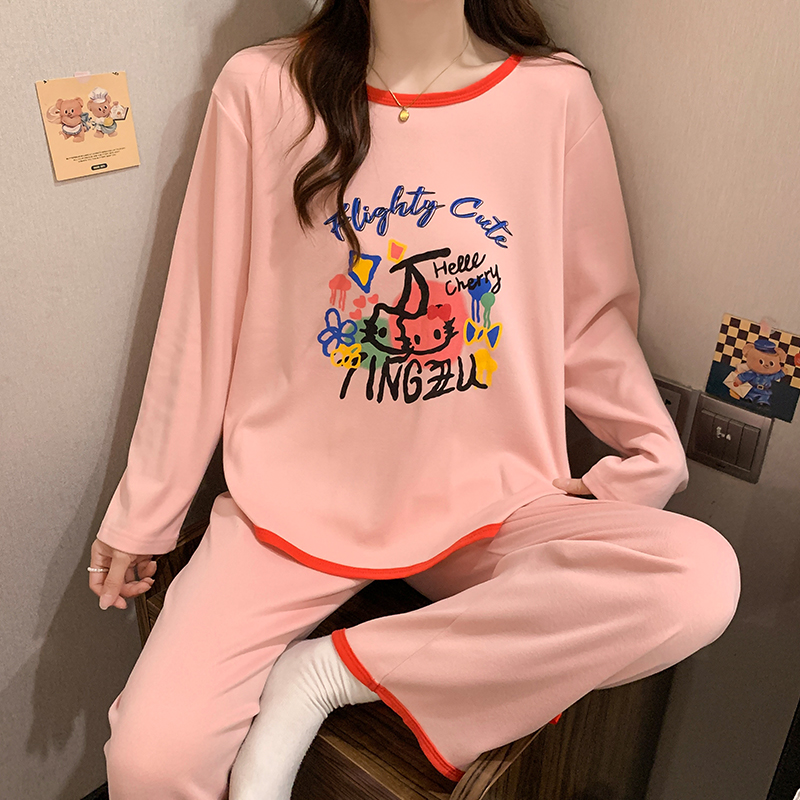 睡衣女士秋冬季加厚德绒保暖胖mm宽松加肥特大码两件套装200斤5XL