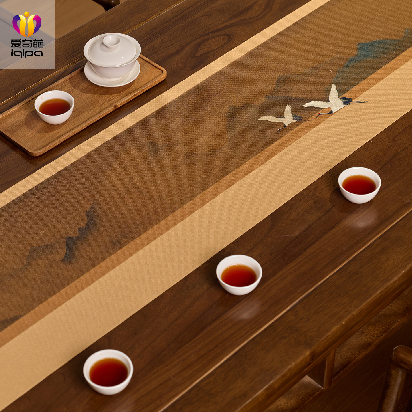 爱奇葩 原创剪越江秋图桌旗布中式禅意茶席垫子茶桌垫布桌布茶旗,居家布艺,桌旗,淘宝优惠券,粉丝福利购,淘宝优惠卷
