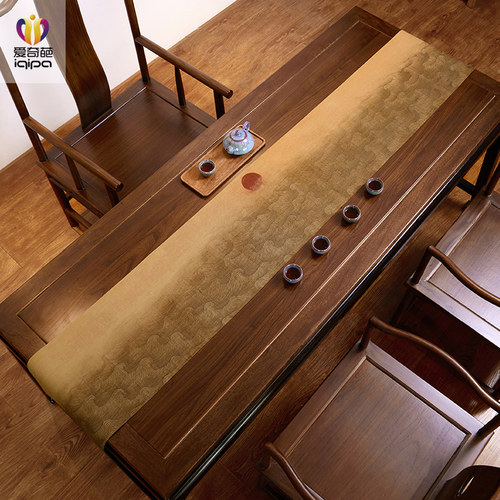 爱奇葩 原创沧海旭日新中式桌旗禅意茶旗茶几桌布茶台布长条茶席