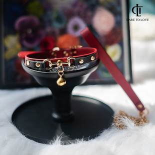 【DTL】铃铛项圈女m定制chocker刻字puppy颈带牵引绳颈环k9