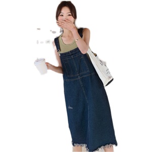 大货已出!!!2023年新款大码牛仔背带裙女宽松高腰 1622-P95-K148图片
