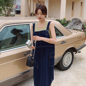 大货已出!!!2024年新款大码牛仔背带裙女宽松高腰 1621-P95-K148图片