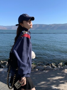 已固色加厚2023秋季新款撞色棒球服休闲外套女潮1639-P135-K198图片