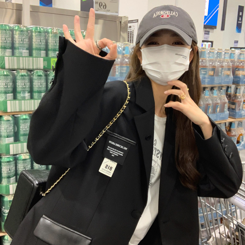 2024秋季新款西装外套纯黑休闲女装工作服811-P130-K188,女装西装,浙宝179