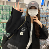 2024秋季新款西装外套纯黑休闲女装工作服811-P130-K188，女装西装，浙宝179