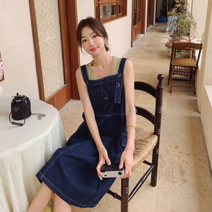 大货已出!!!2023年新款韩版纯色高腰显瘦连衣裙女 1626-P105-K158图片