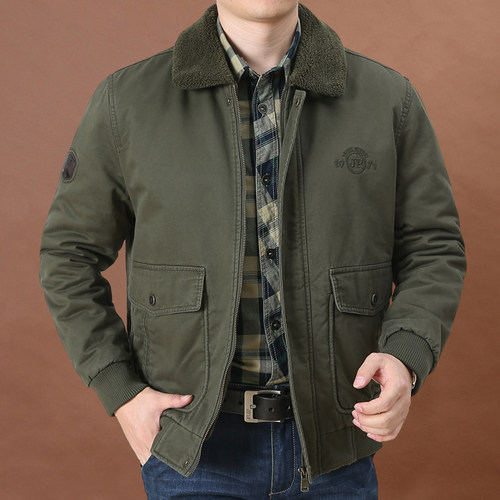 纯棉棉衣加绒棉袄工装冬季