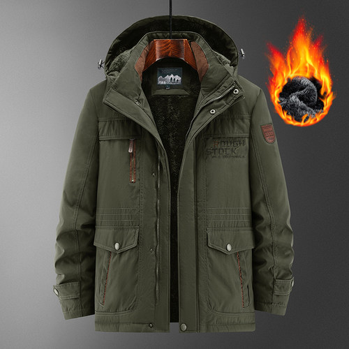 柏承加厚冬季保暖棉衣