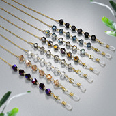 石头水晶眼镜链女挂脖复古太阳眼镜链条挂链男墨镜链子防滑防掉