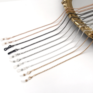 空心链口罩链条眼镜链女挂脖防掉挂绳防滑防丢链子男耳机链挂链子