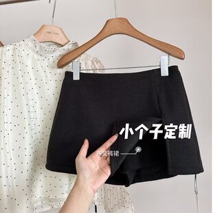 a字裙夏 黑色半身裙女高腰开叉显瘦百搭梨型身材微胖裙子遮肉大码